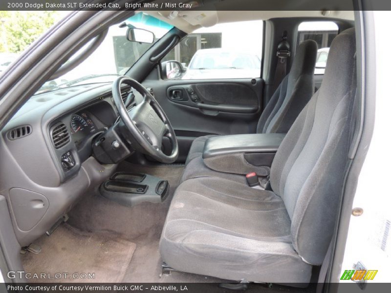 Bright White / Mist Gray 2000 Dodge Dakota SLT Extended Cab