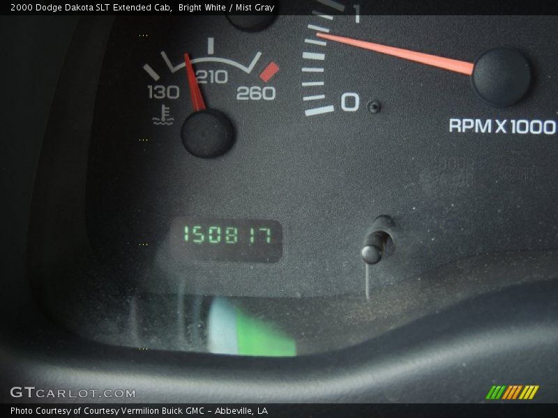 Bright White / Mist Gray 2000 Dodge Dakota SLT Extended Cab