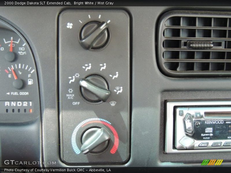 Bright White / Mist Gray 2000 Dodge Dakota SLT Extended Cab