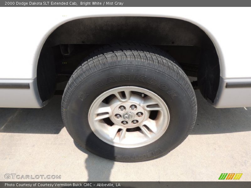 Bright White / Mist Gray 2000 Dodge Dakota SLT Extended Cab