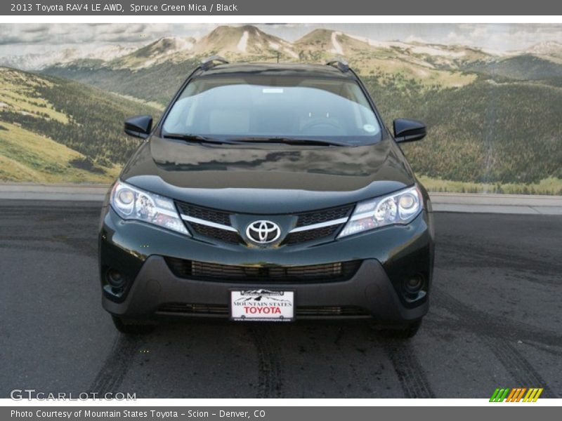 Spruce Green Mica / Black 2013 Toyota RAV4 LE AWD