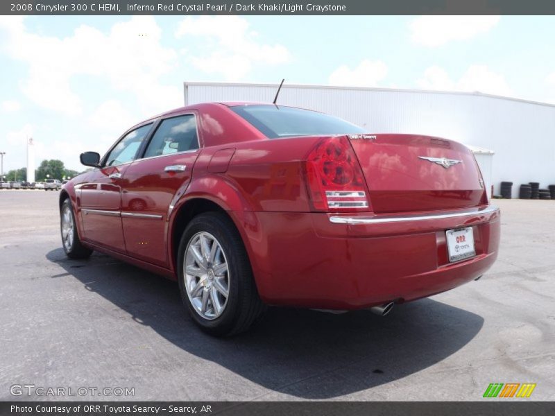 Inferno Red Crystal Pearl / Dark Khaki/Light Graystone 2008 Chrysler 300 C HEMI