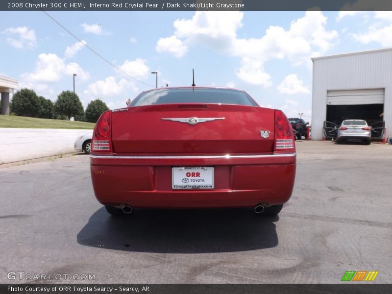 Inferno Red Crystal Pearl / Dark Khaki/Light Graystone 2008 Chrysler 300 C HEMI