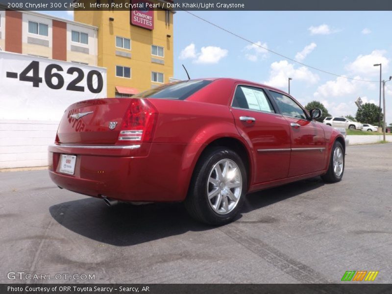 Inferno Red Crystal Pearl / Dark Khaki/Light Graystone 2008 Chrysler 300 C HEMI