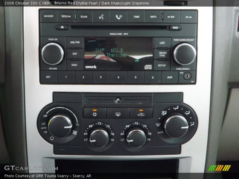 Inferno Red Crystal Pearl / Dark Khaki/Light Graystone 2008 Chrysler 300 C HEMI