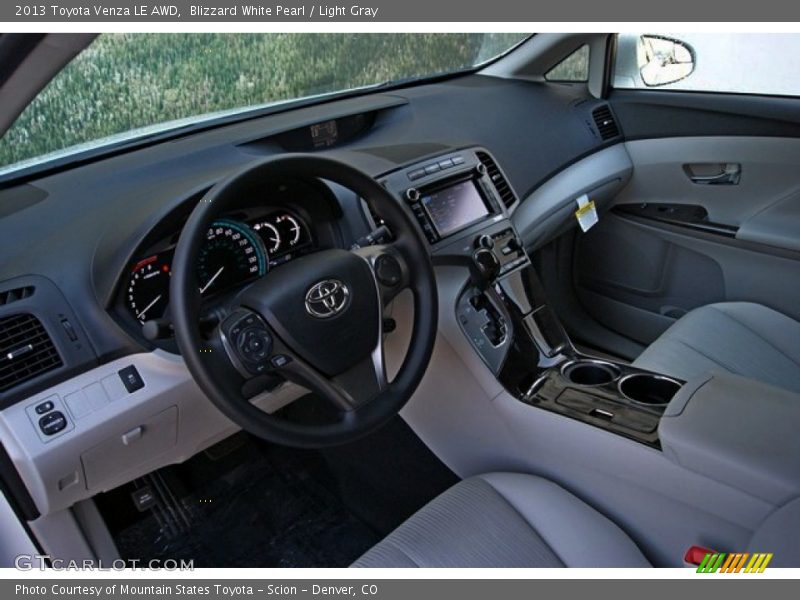 Blizzard White Pearl / Light Gray 2013 Toyota Venza LE AWD