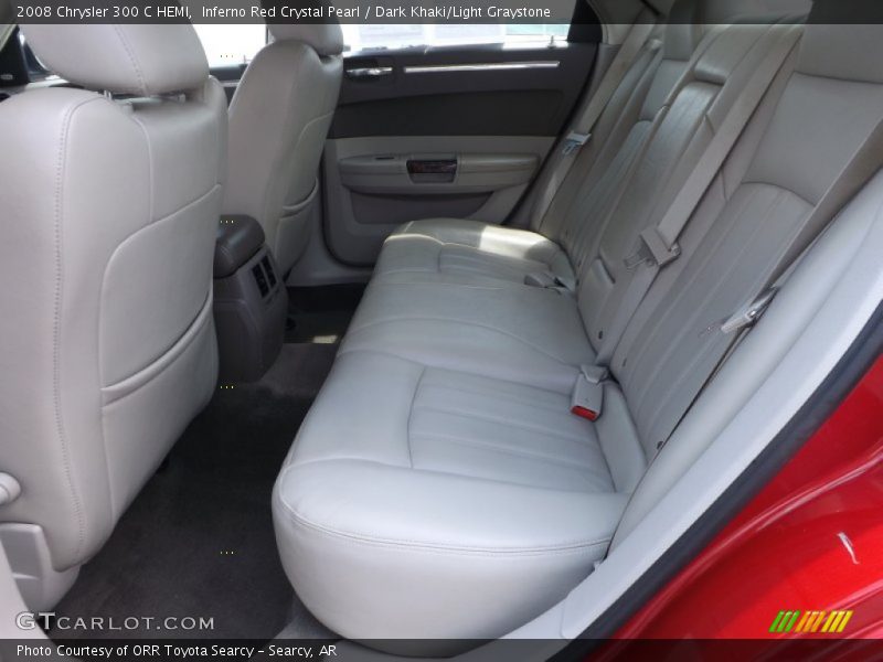 Inferno Red Crystal Pearl / Dark Khaki/Light Graystone 2008 Chrysler 300 C HEMI