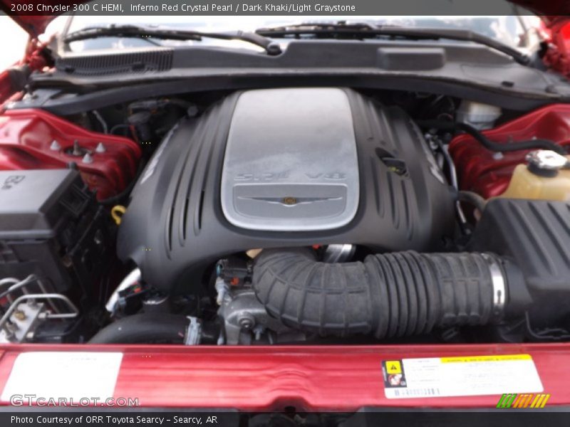 Inferno Red Crystal Pearl / Dark Khaki/Light Graystone 2008 Chrysler 300 C HEMI