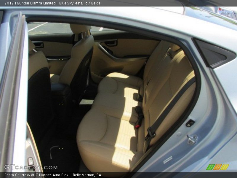Blue Sky Metallic / Beige 2012 Hyundai Elantra Limited