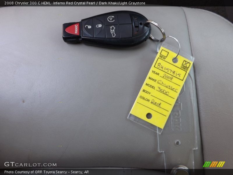 Inferno Red Crystal Pearl / Dark Khaki/Light Graystone 2008 Chrysler 300 C HEMI