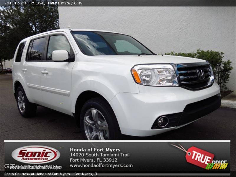 Taffeta White / Gray 2013 Honda Pilot EX-L