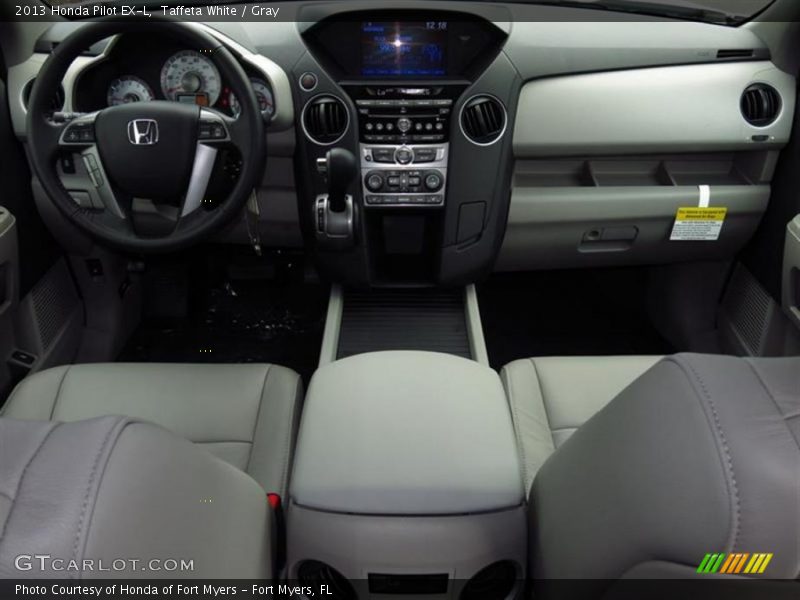 Taffeta White / Gray 2013 Honda Pilot EX-L