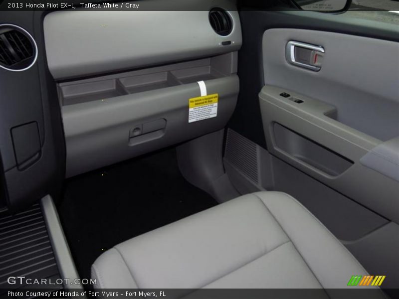 Taffeta White / Gray 2013 Honda Pilot EX-L