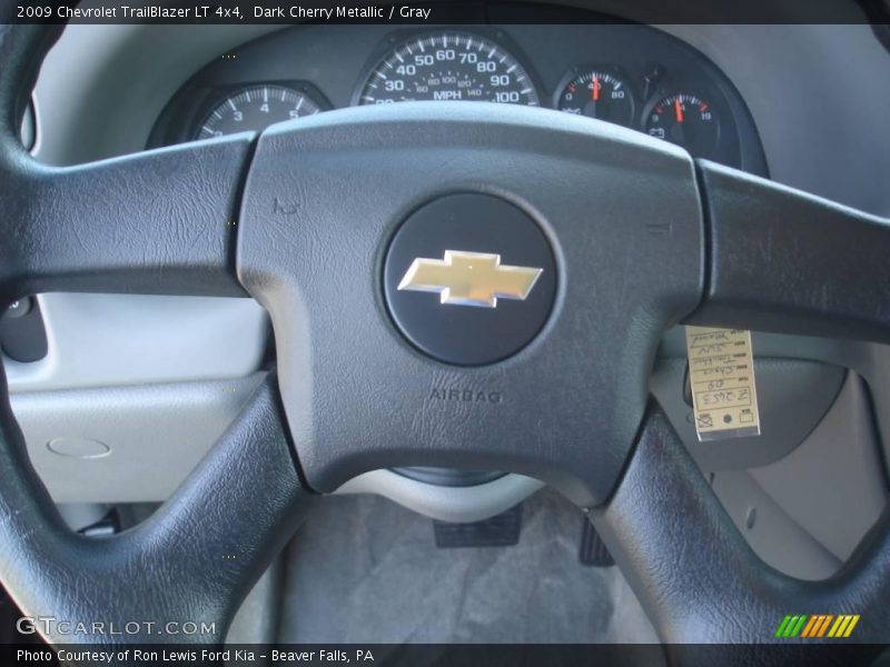 Dark Cherry Metallic / Gray 2009 Chevrolet TrailBlazer LT 4x4