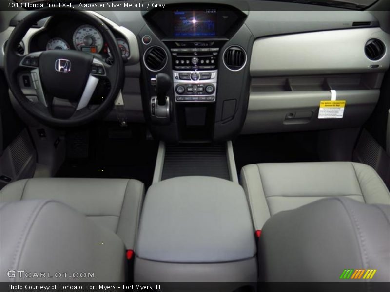 Alabaster Silver Metallic / Gray 2013 Honda Pilot EX-L