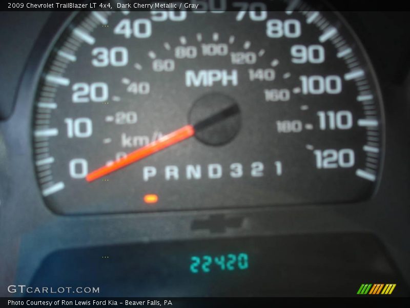 Dark Cherry Metallic / Gray 2009 Chevrolet TrailBlazer LT 4x4
