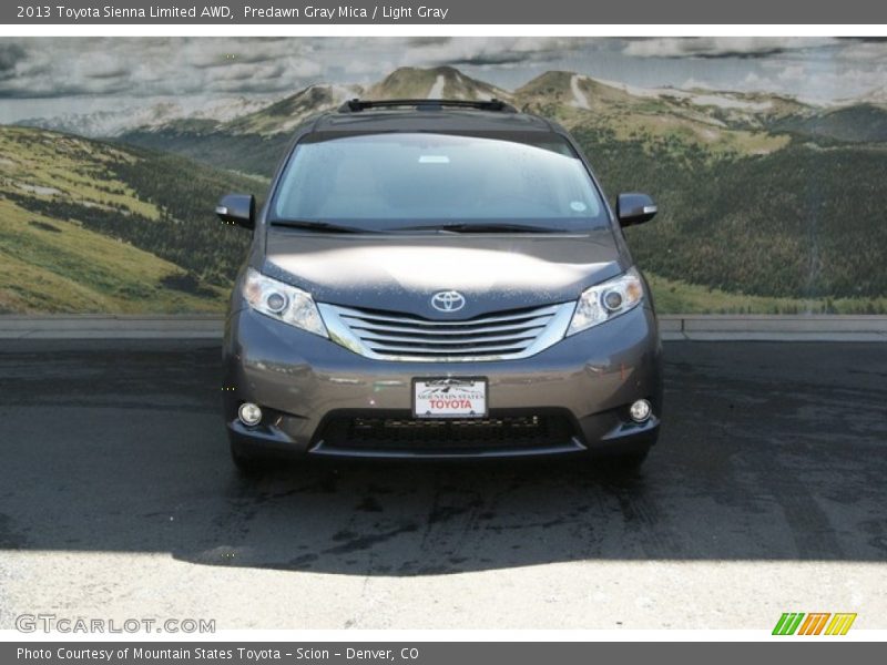 Predawn Gray Mica / Light Gray 2013 Toyota Sienna Limited AWD