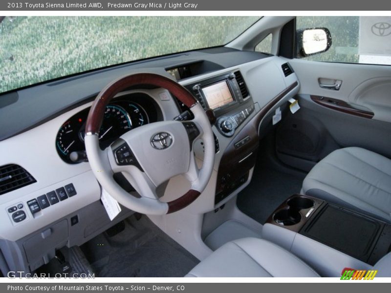 Predawn Gray Mica / Light Gray 2013 Toyota Sienna Limited AWD