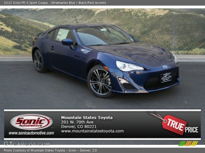 Ultramarine Blue / Black/Red Accents 2013 Scion FR-S Sport Coupe