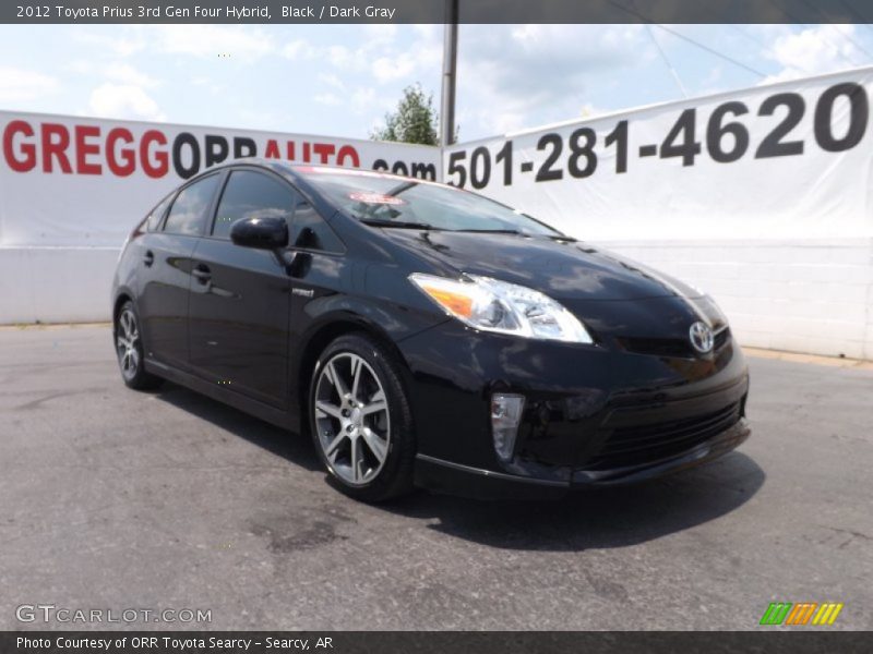 Black / Dark Gray 2012 Toyota Prius 3rd Gen Four Hybrid