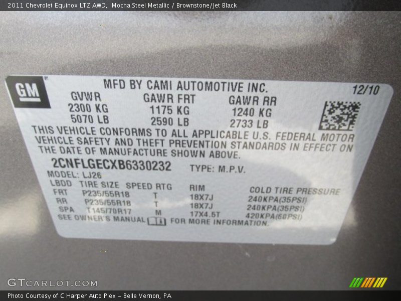 Mocha Steel Metallic / Brownstone/Jet Black 2011 Chevrolet Equinox LTZ AWD