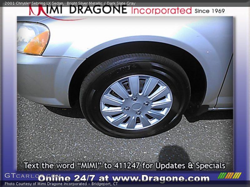 Bright Silver Metallic / Dark Slate Gray 2001 Chrysler Sebring LX Sedan