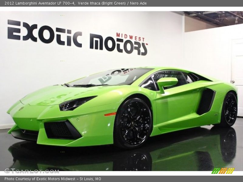 Verde Ithaca (Bright Green) / Nero Ade 2012 Lamborghini Aventador LP 700-4