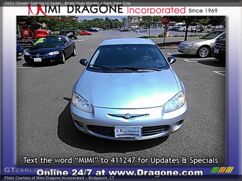 Bright Silver Metallic / Dark Slate Gray 2001 Chrysler Sebring LX Sedan