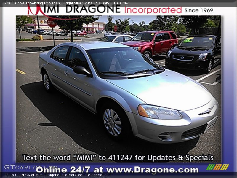 Bright Silver Metallic / Dark Slate Gray 2001 Chrysler Sebring LX Sedan