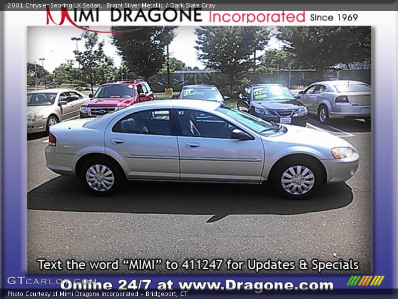 Bright Silver Metallic / Dark Slate Gray 2001 Chrysler Sebring LX Sedan