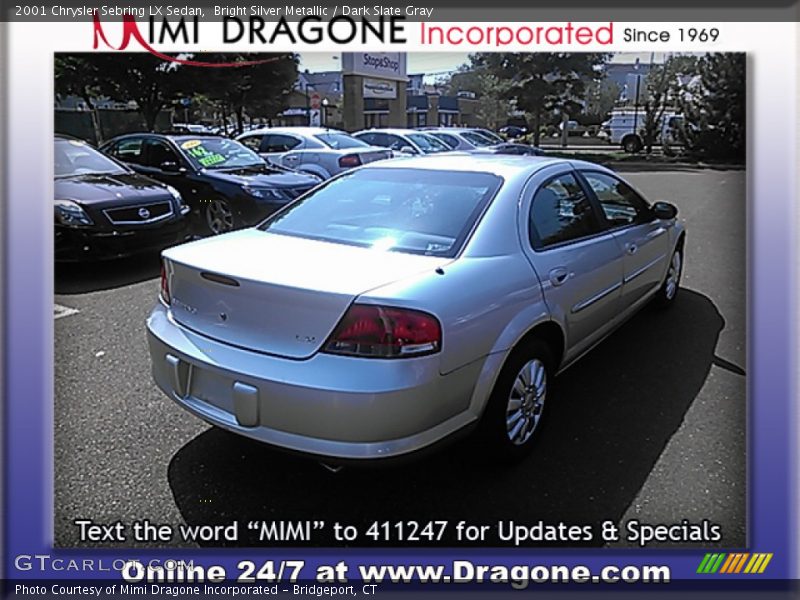 Bright Silver Metallic / Dark Slate Gray 2001 Chrysler Sebring LX Sedan