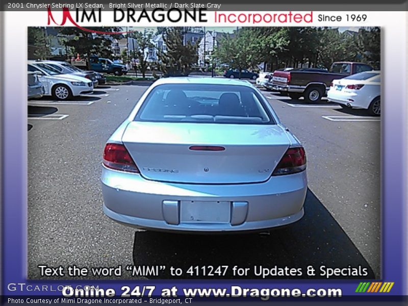 Bright Silver Metallic / Dark Slate Gray 2001 Chrysler Sebring LX Sedan