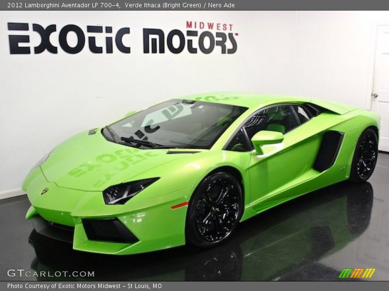 Verde Ithaca (Bright Green) / Nero Ade 2012 Lamborghini Aventador LP 700-4