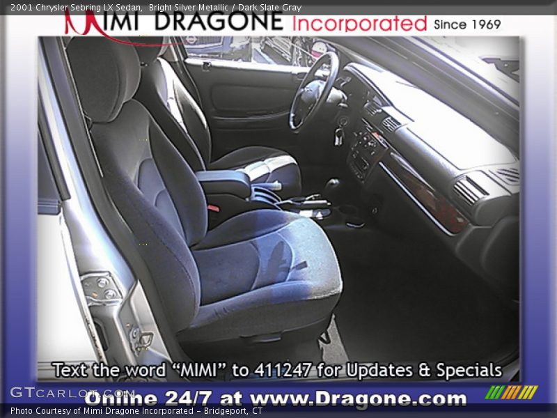 Bright Silver Metallic / Dark Slate Gray 2001 Chrysler Sebring LX Sedan