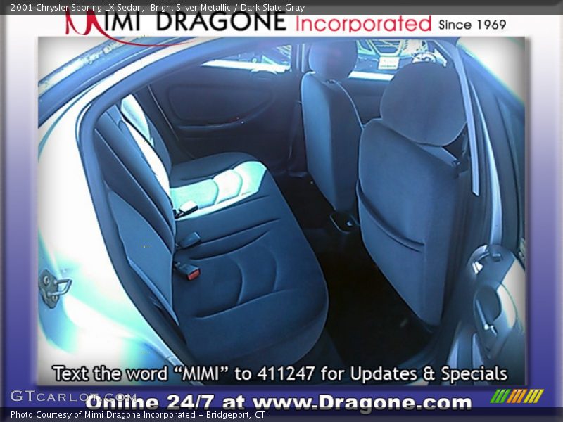 Bright Silver Metallic / Dark Slate Gray 2001 Chrysler Sebring LX Sedan