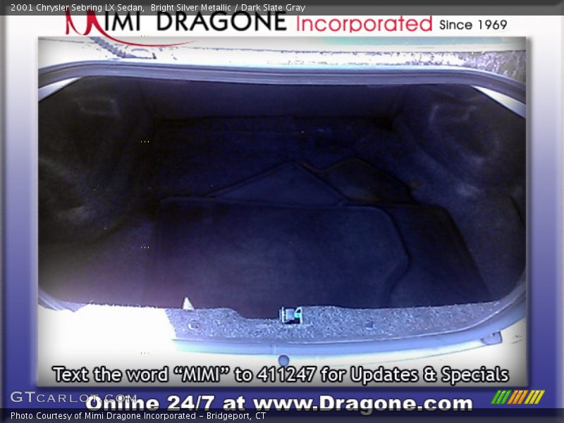 Bright Silver Metallic / Dark Slate Gray 2001 Chrysler Sebring LX Sedan