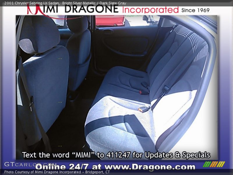 Bright Silver Metallic / Dark Slate Gray 2001 Chrysler Sebring LX Sedan