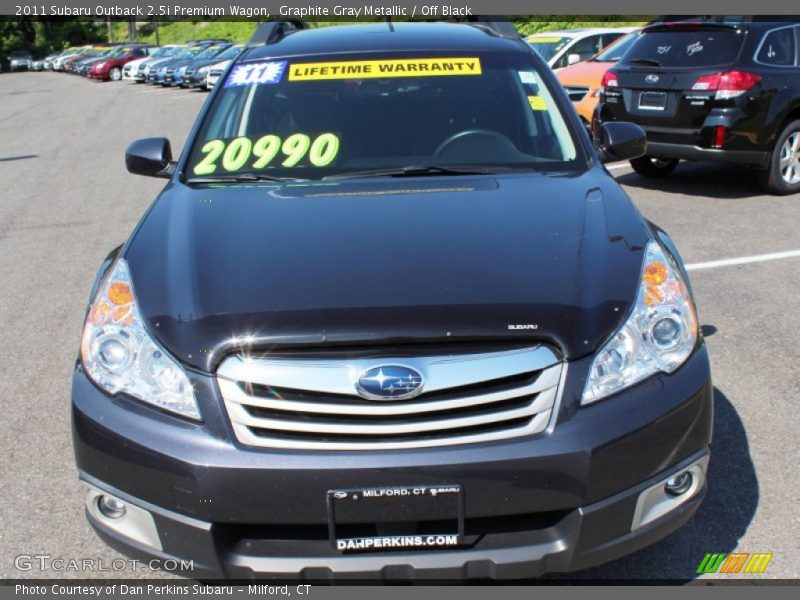 Graphite Gray Metallic / Off Black 2011 Subaru Outback 2.5i Premium Wagon