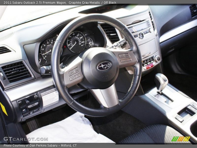Graphite Gray Metallic / Off Black 2011 Subaru Outback 2.5i Premium Wagon