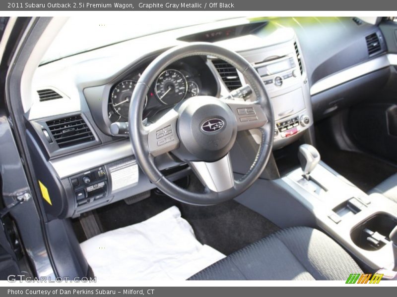 Graphite Gray Metallic / Off Black 2011 Subaru Outback 2.5i Premium Wagon
