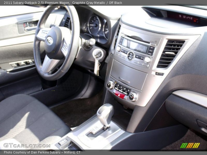 Graphite Gray Metallic / Off Black 2011 Subaru Outback 2.5i Premium Wagon
