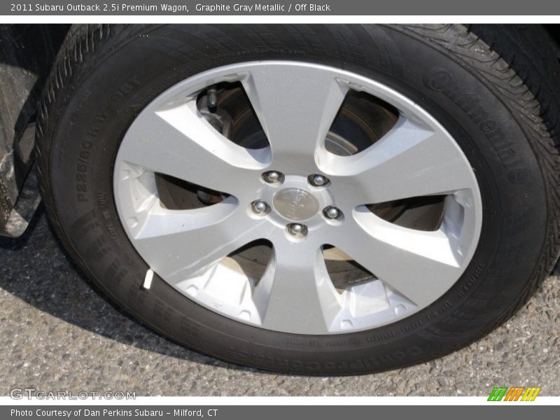 Graphite Gray Metallic / Off Black 2011 Subaru Outback 2.5i Premium Wagon