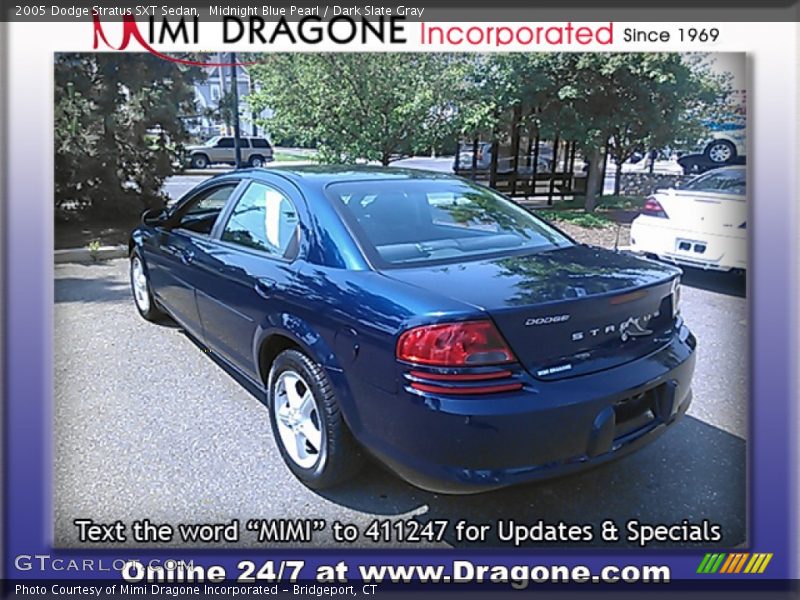 Midnight Blue Pearl / Dark Slate Gray 2005 Dodge Stratus SXT Sedan