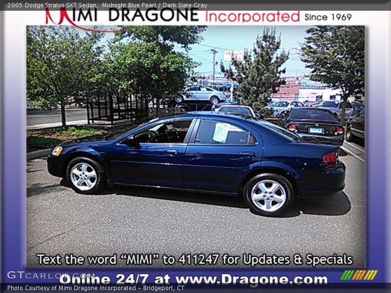 Midnight Blue Pearl / Dark Slate Gray 2005 Dodge Stratus SXT Sedan