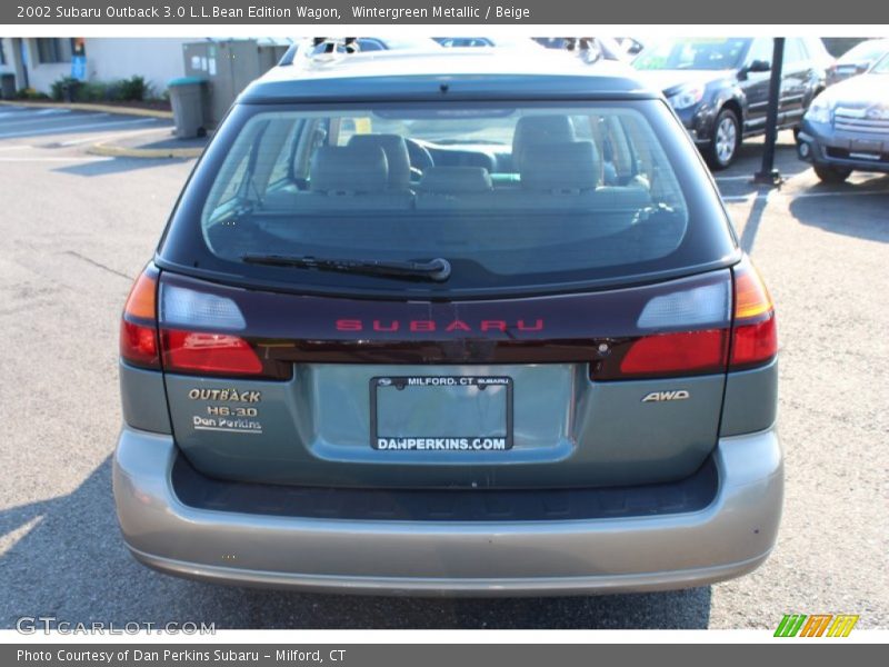 Wintergreen Metallic / Beige 2002 Subaru Outback 3.0 L.L.Bean Edition Wagon
