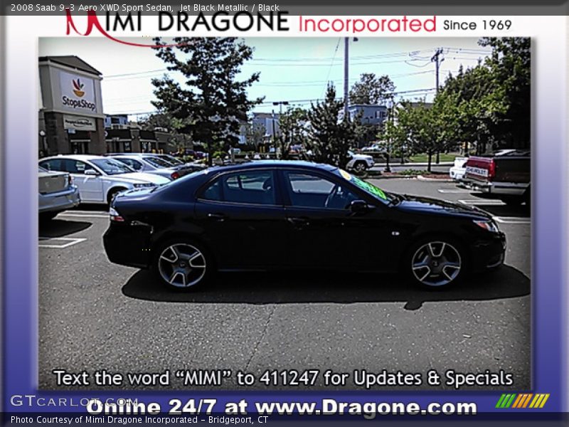 Jet Black Metallic / Black 2008 Saab 9-3 Aero XWD Sport Sedan