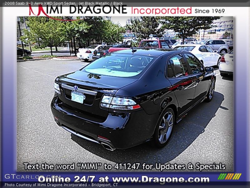 Jet Black Metallic / Black 2008 Saab 9-3 Aero XWD Sport Sedan