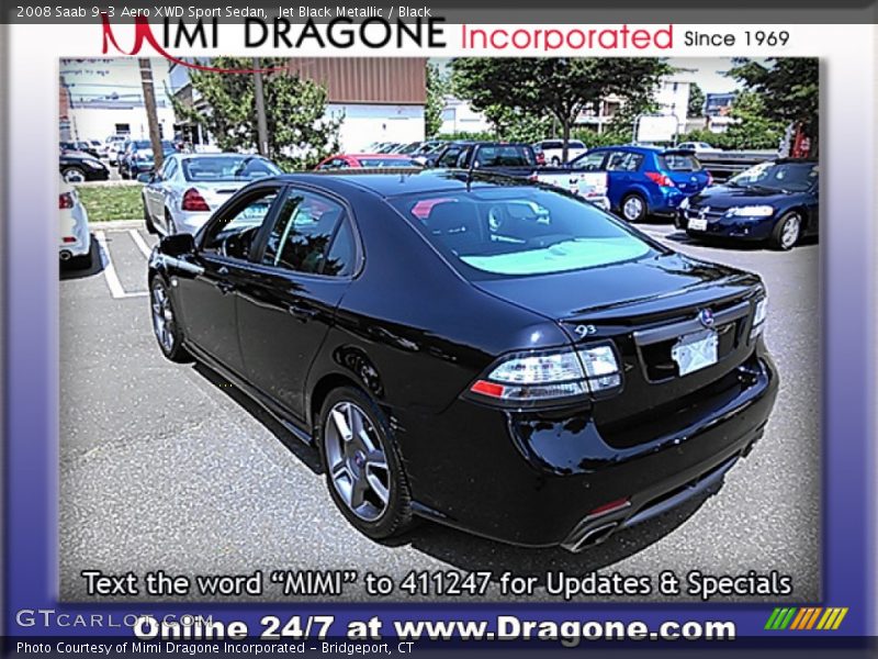 Jet Black Metallic / Black 2008 Saab 9-3 Aero XWD Sport Sedan