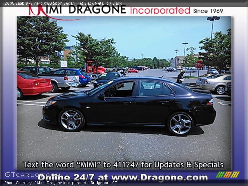 Jet Black Metallic / Black 2008 Saab 9-3 Aero XWD Sport Sedan