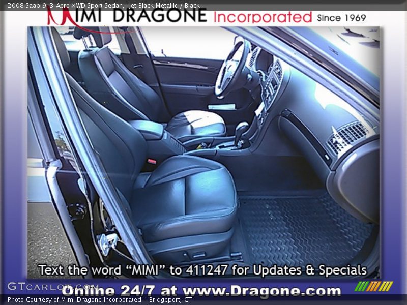 Jet Black Metallic / Black 2008 Saab 9-3 Aero XWD Sport Sedan
